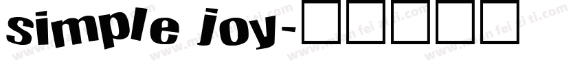 simple joy字体转换